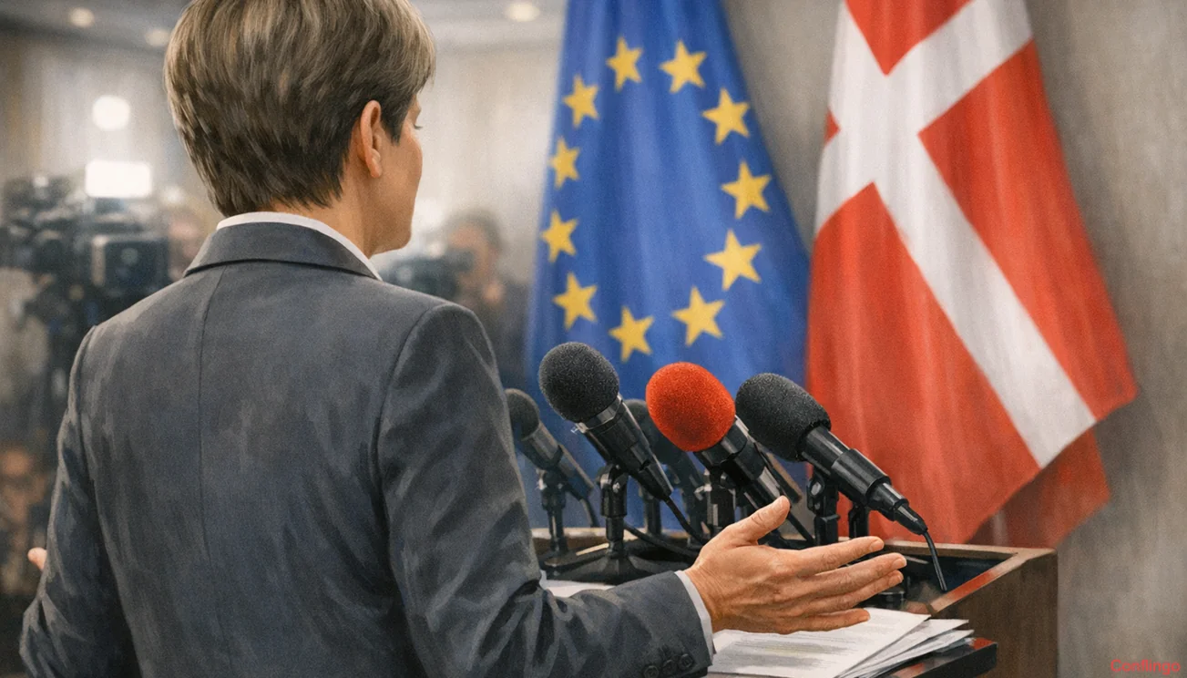 Illustration for the news article: EU Spokesperson: Full Support for Denmark - Conflingo.com