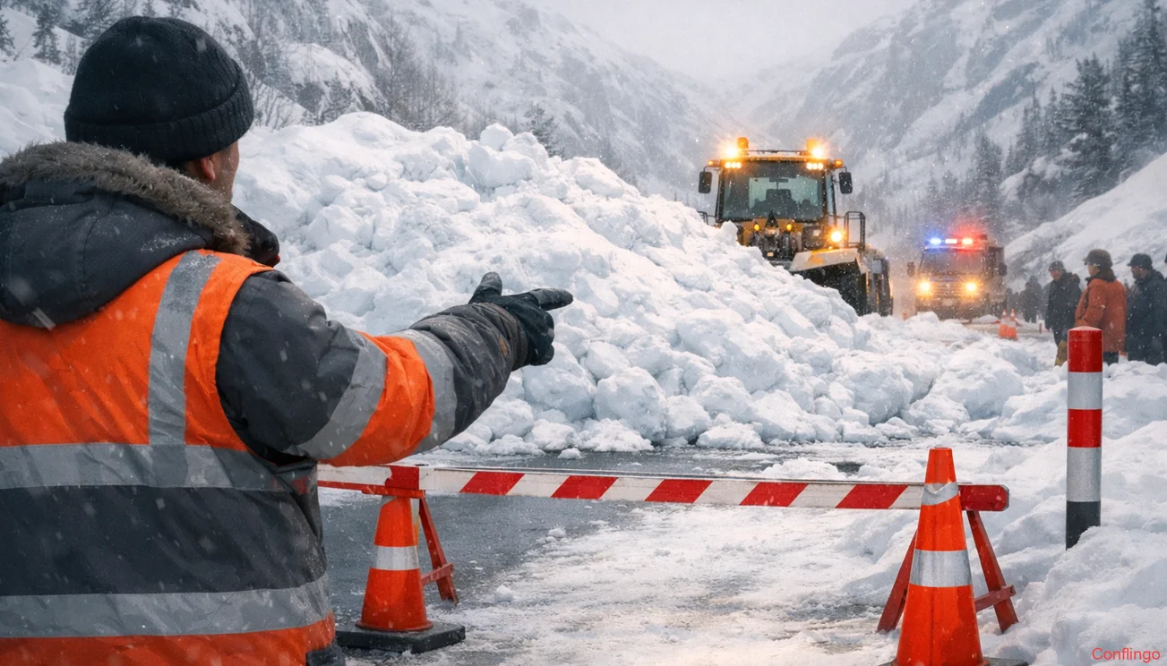 Snøskred fører til stengt fylkesvei 520 i Røldal