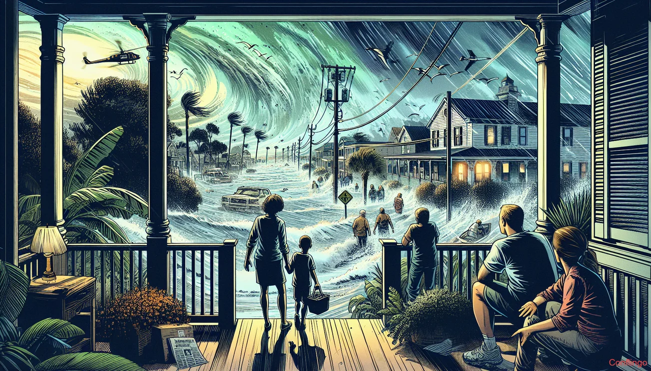 Illustration for the news article: Tropical Storm Approaches North Carolina - Conflingo.no