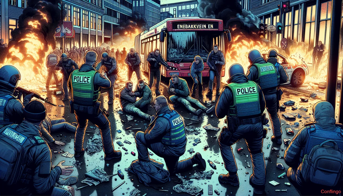 Illustrasjon for nyhetsartikkelen: En person pågrepet etter bussbrann i Nordre Follo - Conflingo.no